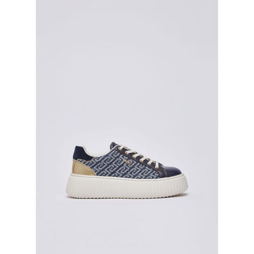 Baskets Sneakers à plateforme en denim monogramme - Liu Jo - Modalova