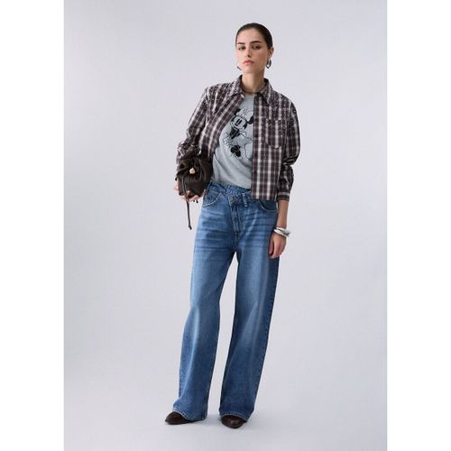 Jeans Jean droit avec ceinture asymétrique - Liu Jo - Modalova