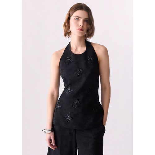 Blouses Top jacquard avec broderies bijoux - Liu Jo - Modalova