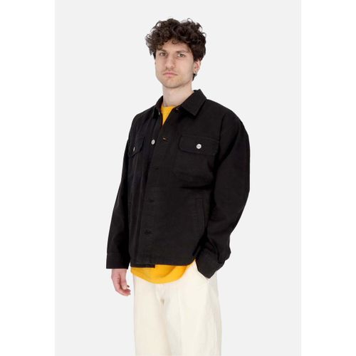 Blouson Giubbotto Uomo Division Shirt Jacket Pigment Black - Obey - Modalova