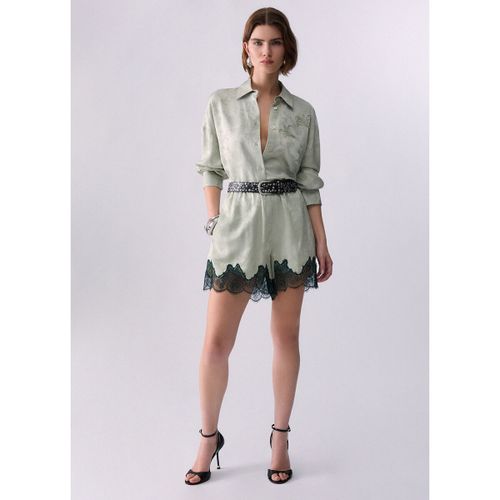 Short Short Jacquard avec Détails en Dentelle - Liu Jo - Modalova