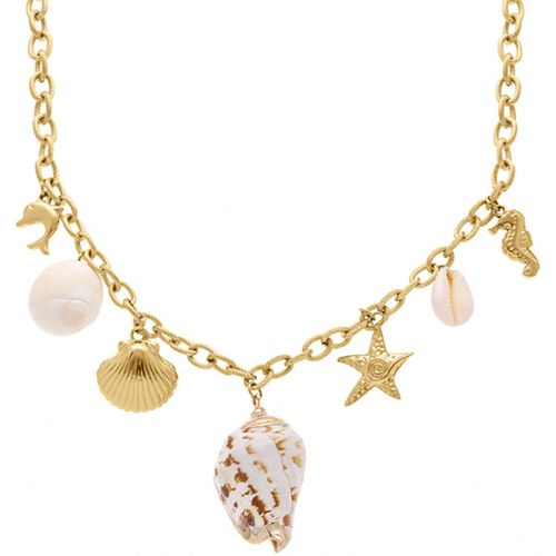 Collier Collier acier doré mer et coquillages - Brillaxis - Modalova