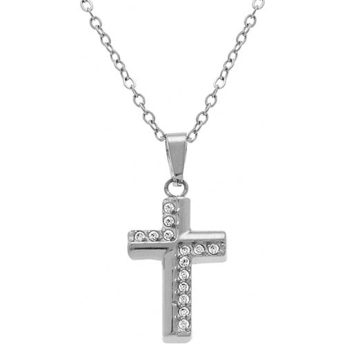 Collier Collier acier croix empierrée - Brillaxis - Modalova