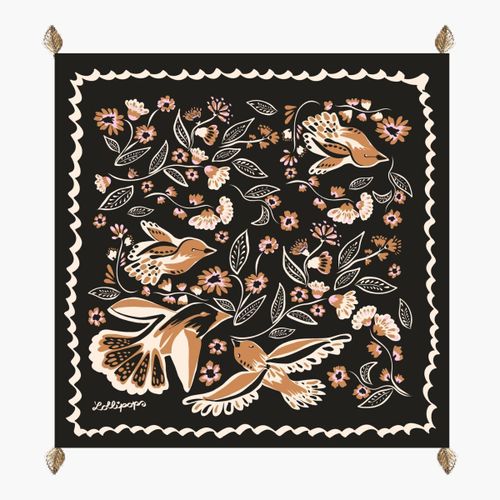 Echarpe Foulard carré noir Teodora - Lollipops - Modalova
