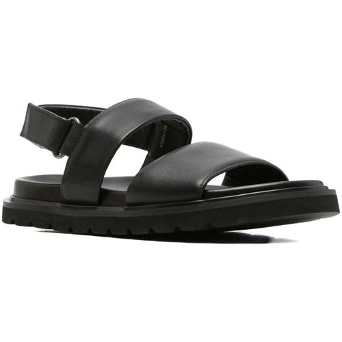 Sandales compensées Men's Black Wedge Open-Toe Sandals - Alberto Gozzi - Modalova