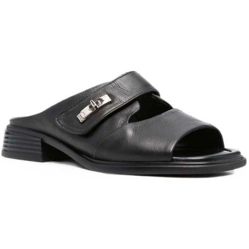 Mules Women's Black Open-Toe Slippers - Sergio Moretti - Modalova