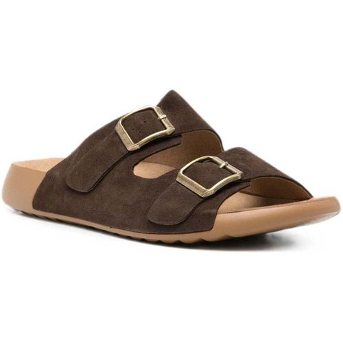Claquettes Women's Brown Wedge Open-Toe Slippers - Sergio Moretti - Modalova