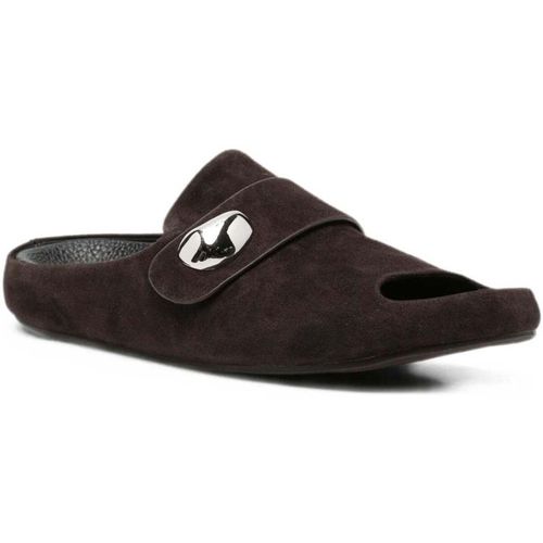 Mules Women's Brown Wedge Open-Toe Slippers - Sergio Moretti - Modalova