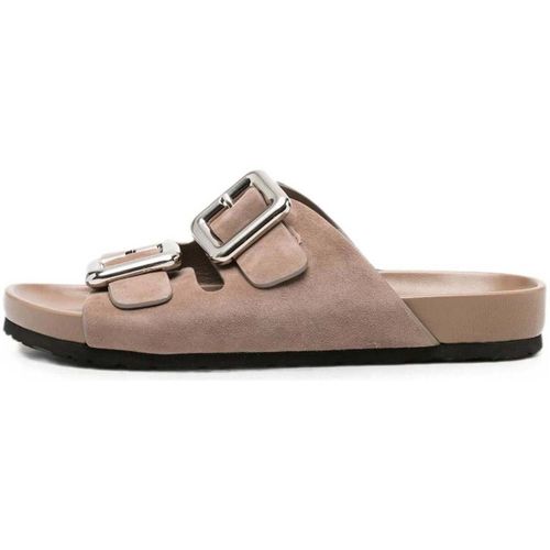 Claquettes Women's Beige Wedge Open-Toe Slippers - Sergio Moretti - Modalova