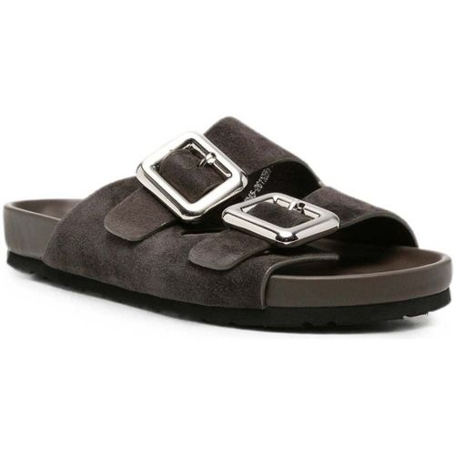 Claquettes Women's Brown Wedge Open-Toe Slippers - Sergio Moretti - Modalova