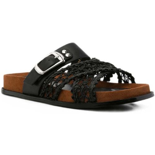 Sandales plates Women's Black Open-Toe Slippers - Sergio Moretti - Modalova
