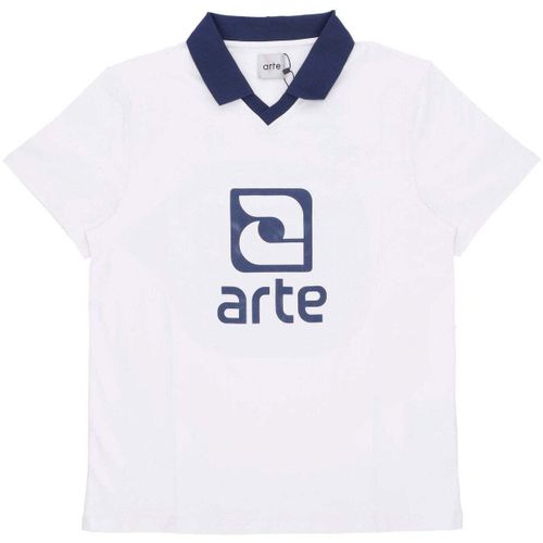 Polo Polo Manica Corta Uomo Logo Collar Tee White/navy - Arte Antwerp - Modalova