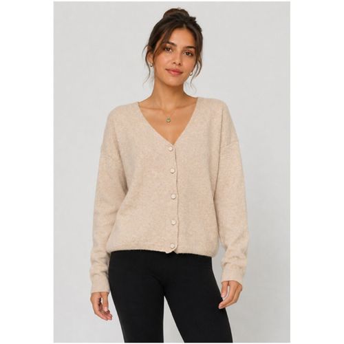 Pull Gilet Cardigan F, Beige - Kebello - Modalova