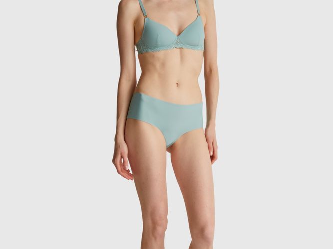 Benetton, Culotte Extensible Avec Dentelle, taille L, Bleu Vert - United Colors of Benetton - Modalova