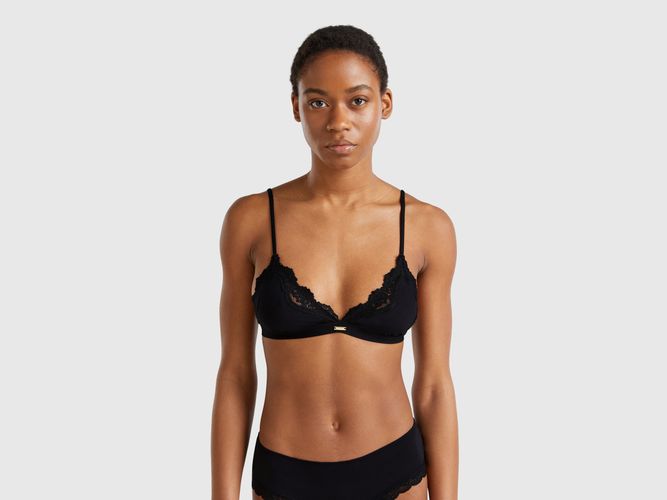 Benetton, Soutien-gorge Triangle Avec Dentelle, taille 100, Noir - United Colors of Benetton - Modalova