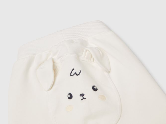 Benetton, Pantalon De Survêtement En Coton, taille 0-1, Crème, Enfants - United Colors of Benetton - Modalova