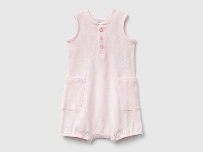 Benetton, Tuta Smanicata Con Taschini, taglia 50, Rosa Tenue, Bambini - United Colors of Benetton - Modalova