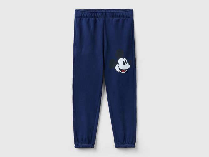 Benetton, Joggers Blu Scuro Con Stampa Mickey Mouse, taglia XL, Blu Scuro, Bambini - United Colors of Benetton - Modalova