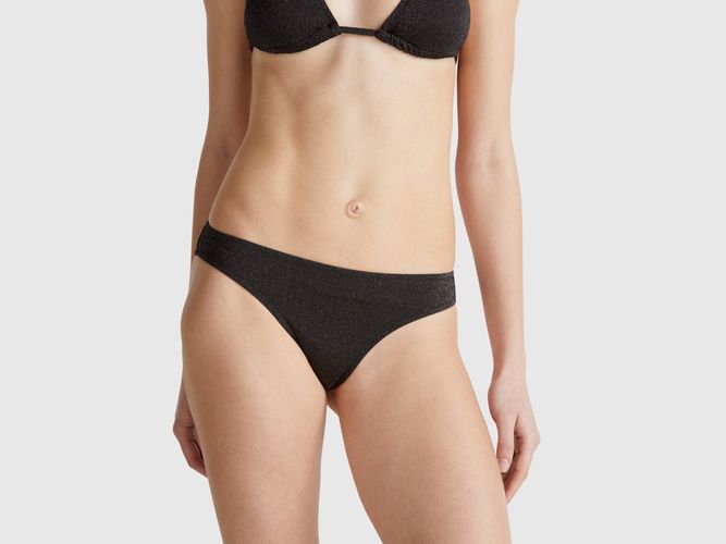 Benetton, Slip De Bain Avec Lurex, taille L, Noir - United Colors of Benetton - Modalova