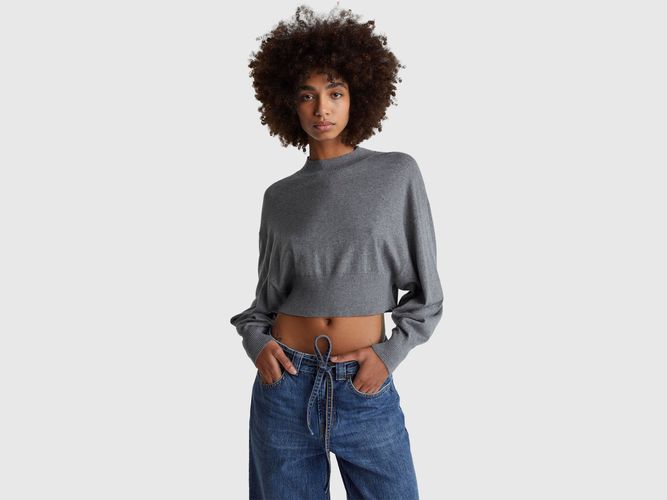 Benetton, Pull Court À Col Roulé, Taille: L, Gris Foncé - United Colors of Benetton - Modalova