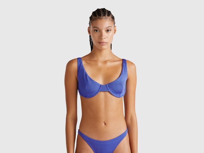 Benetton, Soutien-gorge De Maillot De Bain Avec Lurex, taille 100, Bleu - United Colors of Benetton - Modalova