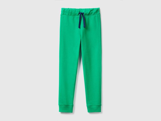 Benetton, Pantaloni In Felpa 100% Cotone, taglia M, Verde, Bambini - United Colors of Benetton - Modalova