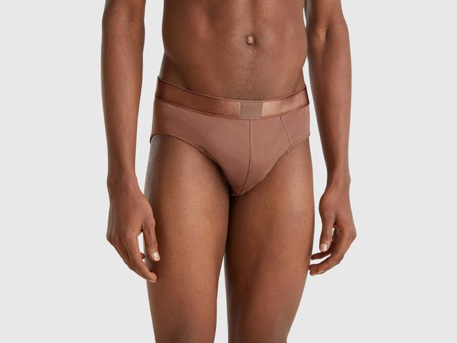 Benetton, Slip En Coton Mélangé, taille L, Marron - United Colors of Benetton - Modalova