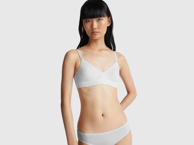 Benetton, Soutien-gorge Triangle Sans Rembourrage, taille 100, Blanc - United Colors of Benetton - Modalova