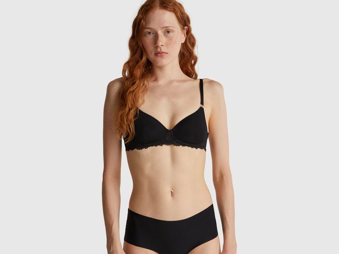 Benetton, Soutien-gorge Rembourré Avec Dentelle, taille 100, Noir - United Colors of Benetton - Modalova