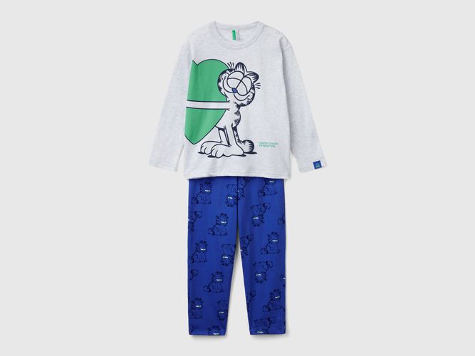 Benetton, Pigiama Garfield ©2024 By Paws, Inc., taglia M, Grigio Chiaro, Bambini - United Colors of Benetton - Modalova