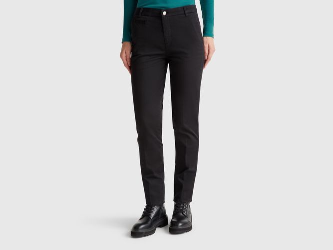 Benetton, Chino Slim Noir En Coton, Noir - United Colors of Benetton - Modalova