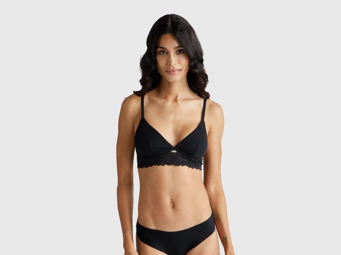 Benetton, Soutien-gorge Triangle Avec Dentelle, taille 100, Noir - United Colors of Benetton - Modalova