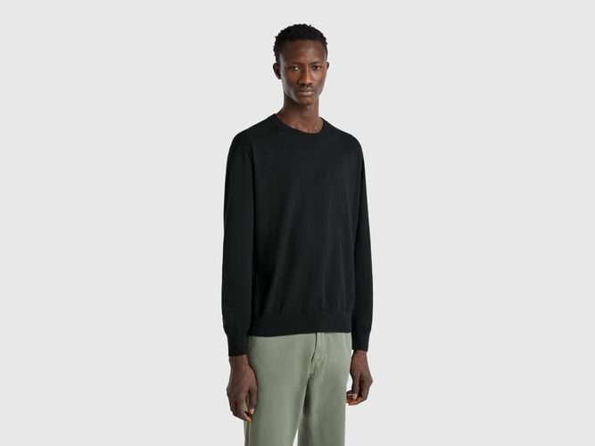 Benetton, Pull En Viscose Et Soie Mélangées, taille XXL, Noir - United Colors of Benetton - Modalova