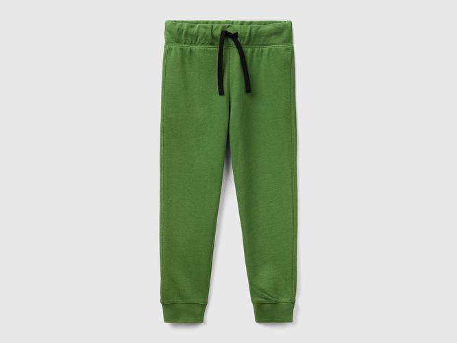 Benetton, Pantaloni In Felpa 100% Cotone, taglia M, Verde Militare, Bambini - United Colors of Benetton - Modalova