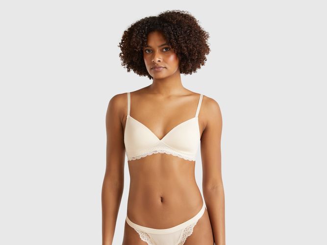 Benetton, Soutien-gorge Rembourré En Modal Stretch, taille, Crème - United Colors of Benetton - Modalova