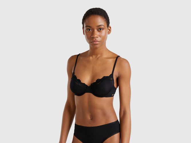 Benetton, Soutien-gorge Avec Armatures Et Dentelle, taille, Noir - United Colors of Benetton - Modalova