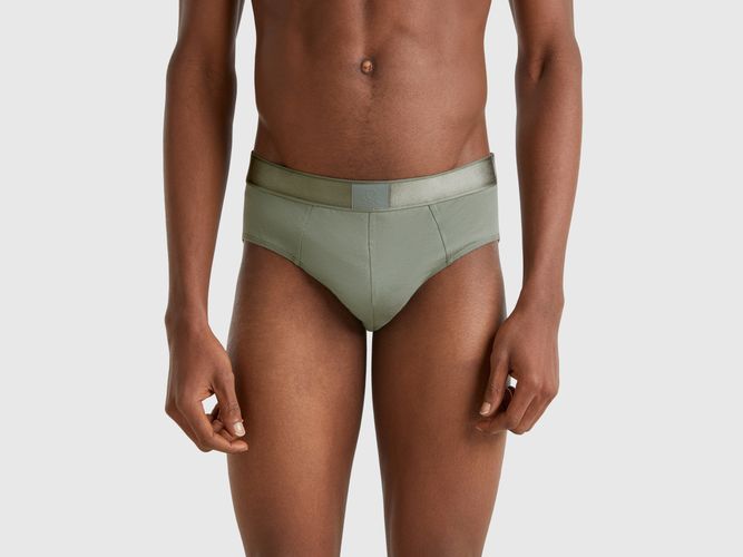 Benetton, Slip En Coton Mélangé, taille L, Kaki - United Colors of Benetton - Modalova