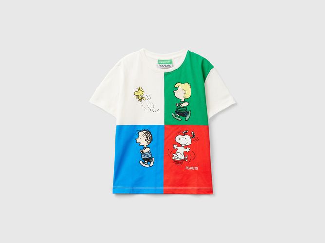 Benetton, T-shirt ©peanuts In Puro Cotone, taglia 104, Bianco Panna, Bambini - United Colors of Benetton - Modalova