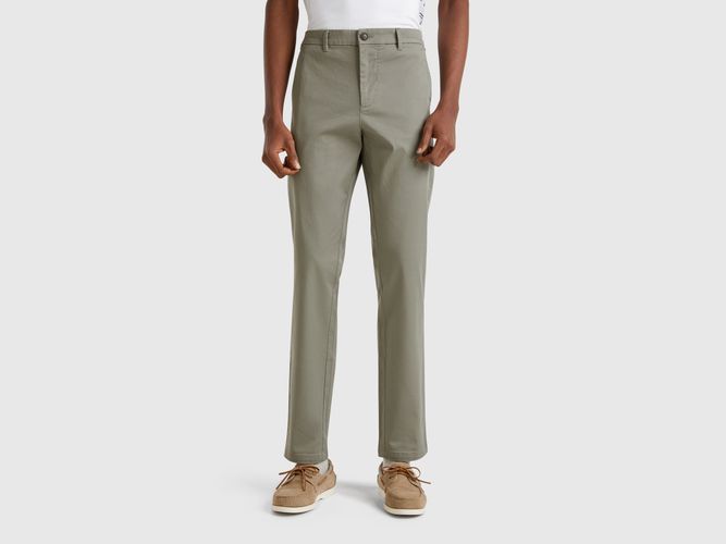 Benetton, Chino Coupe Slim En Coton Stretch, taille 42, Vert Clair - United Colors of Benetton - Modalova