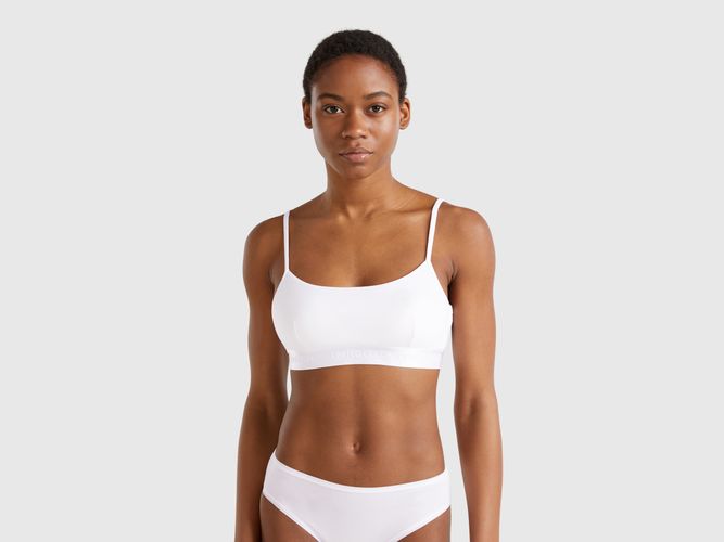 Benetton, Brassière En Coton Stretch, taille 100, Blanc - United Colors of Benetton - Modalova