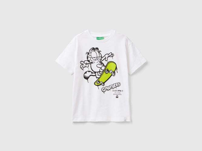 Benetton, T-shirt Garfield ©2024 By Paws, Inc., taglia 3XL, Bianco, Bambini - United Colors of Benetton - Modalova
