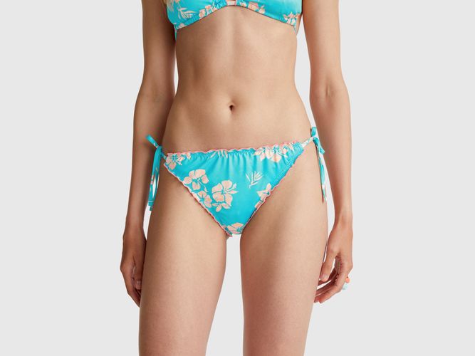 Benetton, Slip De Bain Imprimé Fleurs, taille L, Bleu Vert - United Colors of Benetton - Modalova