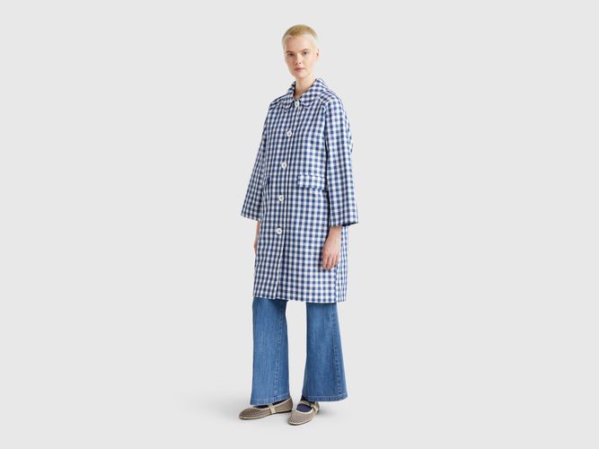 Benetton, Trench Vichy, taille S, Bleu - United Colors of Benetton - Modalova