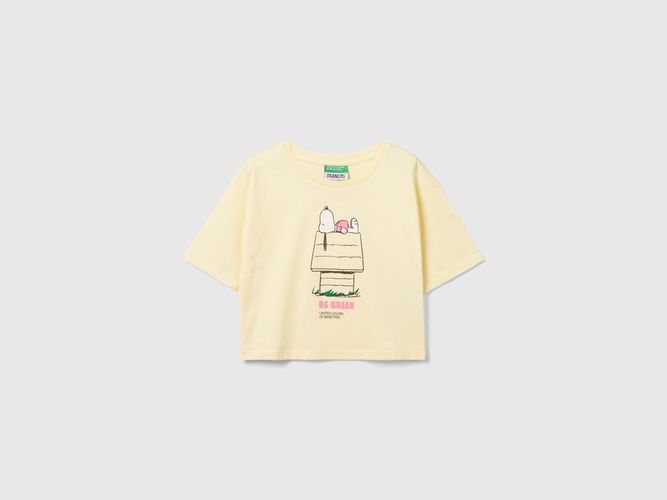 Benetton, T-shirt Cropped ©peanuts, taglia 3XL, Vaniglia, Bambini - United Colors of Benetton - Modalova