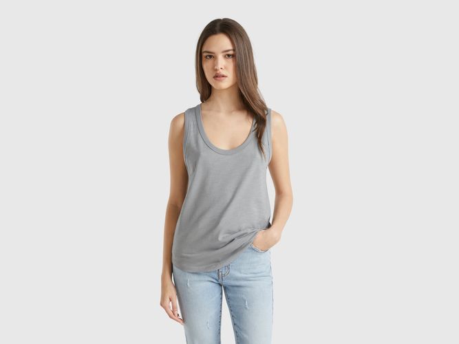Benetton, Débardeur En Coton Léger, taille XS, Gris - United Colors of Benetton - Modalova