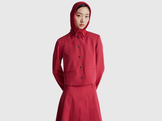 Benetton, Veste En Mélange De Viscose Extensible, Fraise - United Colors of Benetton - Modalova