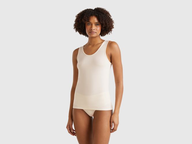 Benetton, Débardeur Stretch Modal Tencel, taille M, Crème - United Colors of Benetton - Modalova
