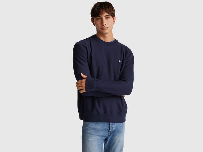 Benetton, Pull En Coton Mélangé, Taille: L, Bleu Foncé - United Colors of Benetton - Modalova