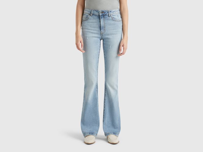 Benetton, Jean Évasé En Coton Mélangé, taille 26, Bleu Clair - United Colors of Benetton - Modalova