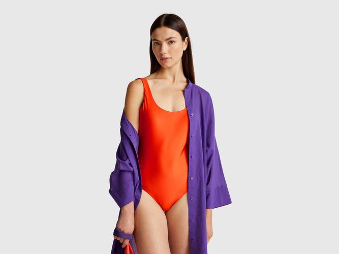 Benetton, Maillot De Bain Une Pièce Réversible, taille 100, Rouge Brique - United Colors of Benetton - Modalova